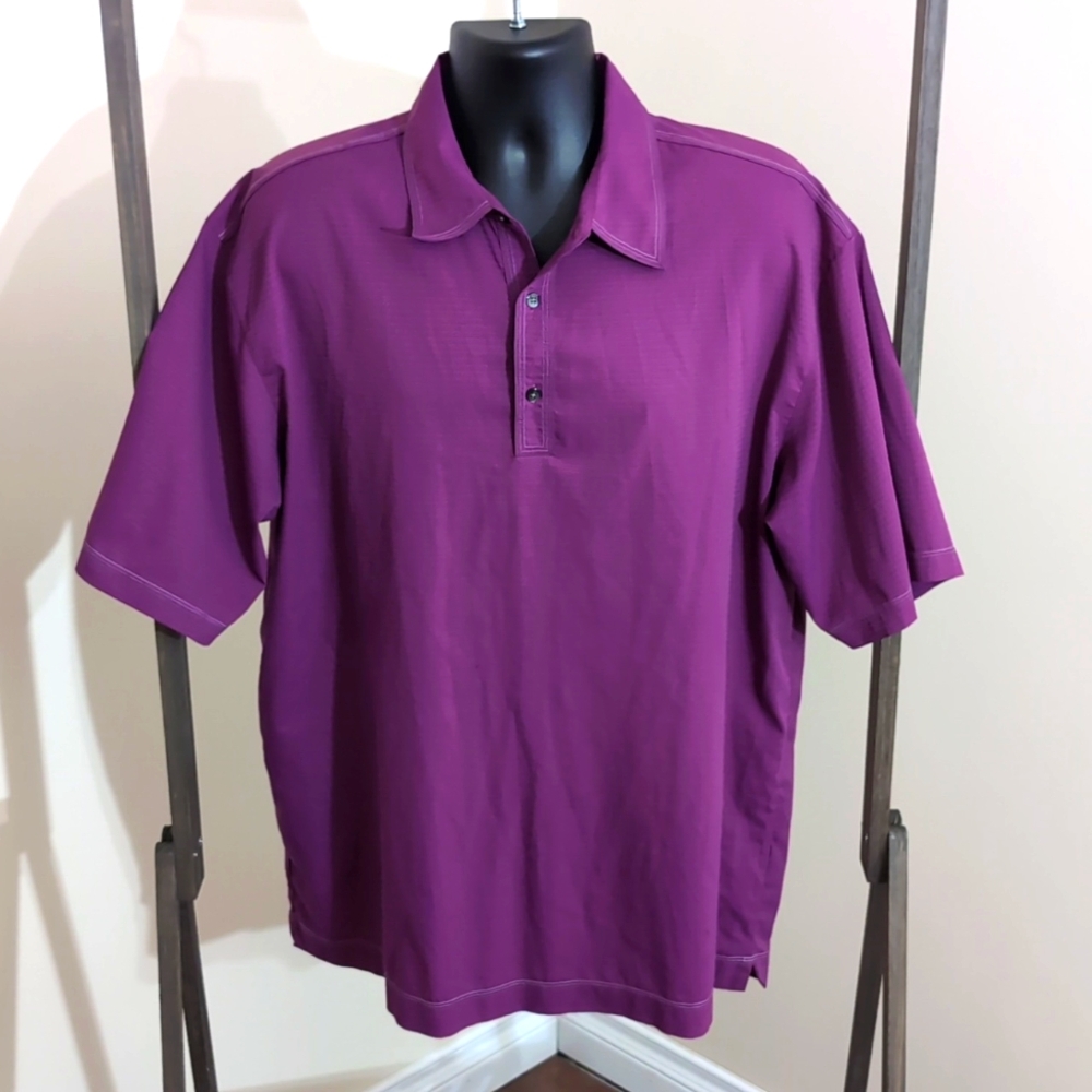 Nike| Purple Tiger Woods Collection Fit Dry Short Sleeved Athletic Polo